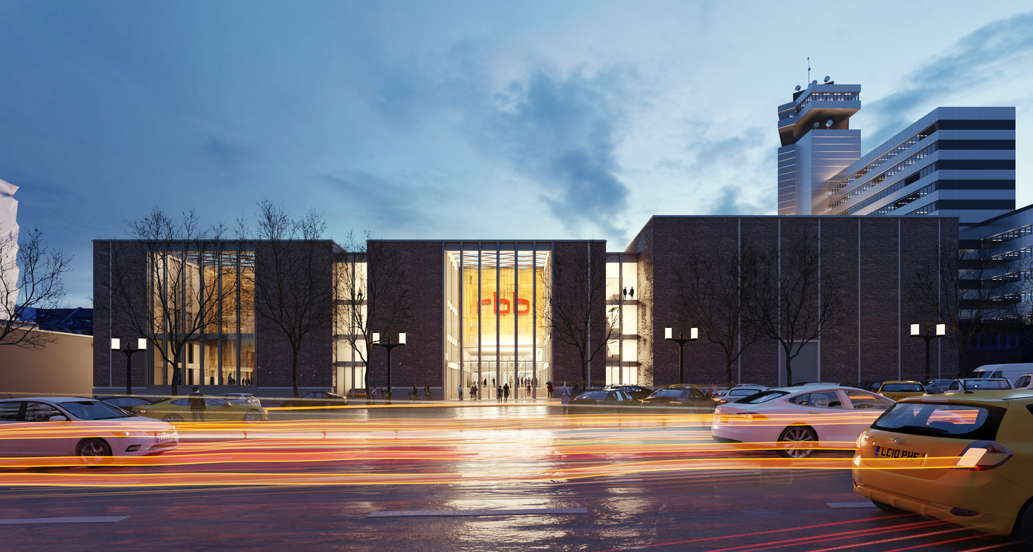 The rbb Medienhaus as a strong backdrop on the new campus